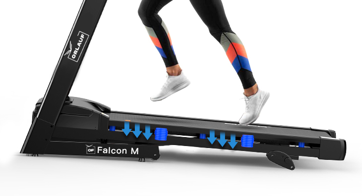 Treadmill cushioning system Orlauf Fitness Falcon M - DieWalke